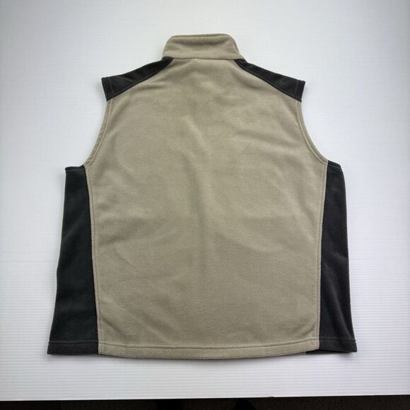 Columbia Tan Brown Fleece Vest Mens Size XL Full Zip - Picture 4 of 8